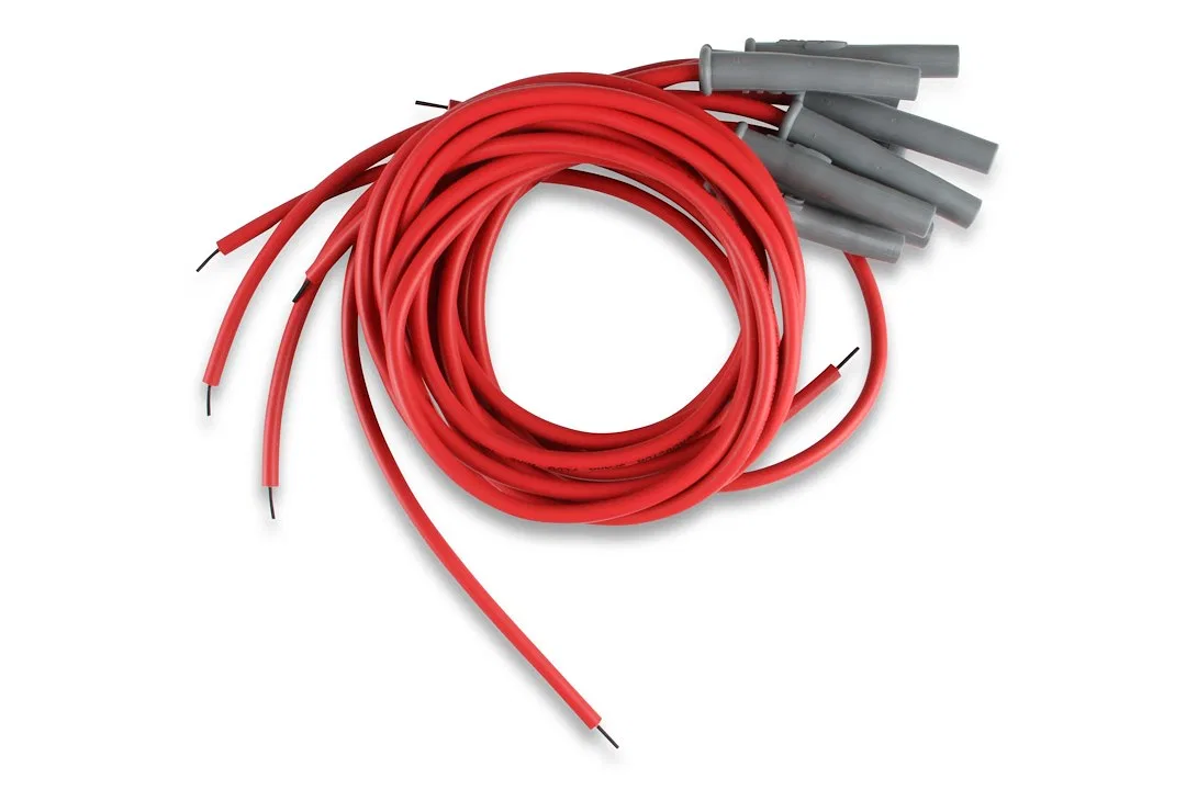 31199 – MSD CO. Spark Plug Wire Set, Unassembled Red 8-1/2 Millimeter Silicone and Synthetic Helically Wound Copper A...